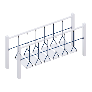 ​Комплект ограждений (две половинки) подвесного моста для детских игровых комплексов 1800х600 мм, фото 1