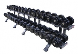 Обрезиненный гантельный ряд «Profigym» от 8,5 до 41 кг с шагом 2,5 кг ГП-009