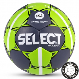 Мяч ганд. &quot;SELECT Solera&quot; арт.843408-994,Lille (р.1),EHF Appr, ПУ с микроуглуб,руч.сш, темносер-лайм