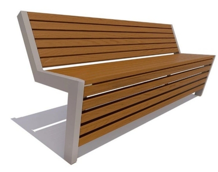 Парковая скамейка Техно, Лиственница (брус 30х60) 1,5 м, фото 5