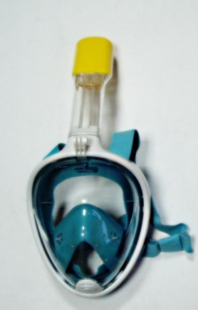 Маска для подводного плавания M2068G, р.L-XL бирюзовая, фото 1