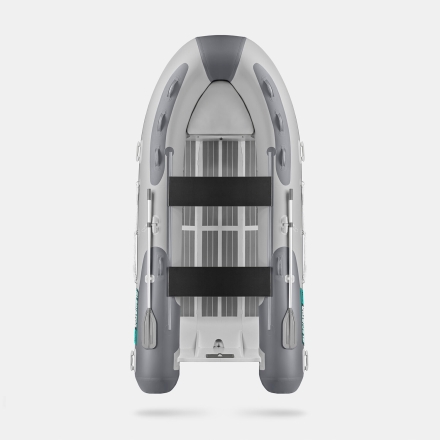 Gladiator RIB 420 AL Светло-темносерый моторная лодка ПВХ Жесткое дно (морской алюминий), киль, фото 3