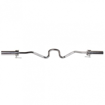 Гриф олимпийский сильноизогнутый 48&quot;, хромированный, фото 2