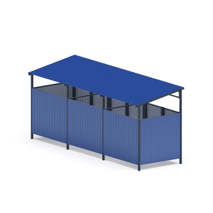 Навес контейнерной площадки для мусора (3 секции) МФ 55.02.02.3-03, фото 3