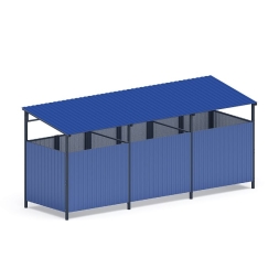 Навес контейнерной площадки для мусора (3 секции) МФ 55.02.02.3-03, фото 2