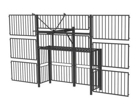 Ограждение с встроенными воротами и стойкой баскетбольной, фото 1