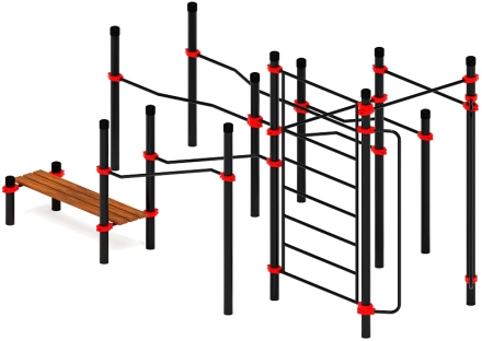 Воркаут ЛОВ 108 красный ВТ 102.13-01, фото 3