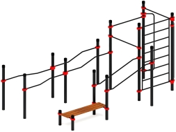 Воркаут ЛОВ 108 красный ВТ 102.13-01, фото 1