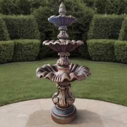Фонтан трехъярусный классический в бронзе