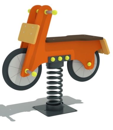 Качалка на пружине КНП Мотоцикл для детской площадки, фото 1