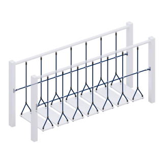 ​Комплект ограждений (две половинки) подвесного моста для детских игровых комплексов 1900х800 мм, фото 1