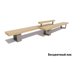 Скамейка Ростов Дабл Лиственница 3 м (2 секции по 2 м), фото 3