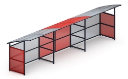 Навес для колясок (3 секции) МФ 743.01-02, фото 1 Навес для колясок (3 секции) МФ 743.01-02, фото 1