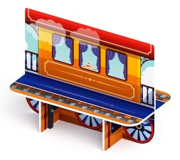 Вагончик - Скамейка детская - МФ 41.03.07, фото 4 Вагончик - Скамейка детская - МФ 41.03.07, фото 4