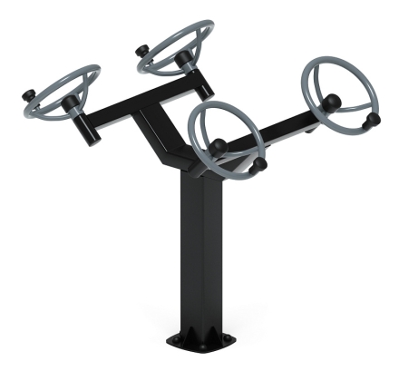 Рули (положение сидя) серый - Уличный тренажер - СТ 102-13, фото 4