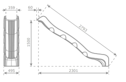 Скат KBT Optima L2,8 H1,5 пластиковый для игровых площадок, фото 6
