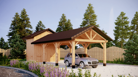 Навес для машин и гараж ШАТО Премиум комплектация, фото 3