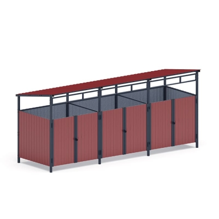 Навес контейнерной площадки для мусора (3 секции) МФ 55.02.02.3-04, фото 1