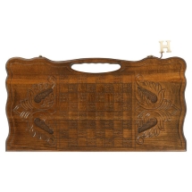 Нарды резные &quot;Корона&quot; с ручкой, Haleyan