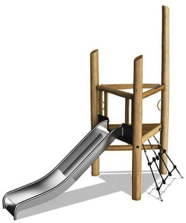 Комплекс для лазания Вышка пожарного с горкой мини, фото 1