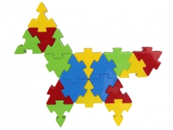 Конструктор из 128 деталей Pilsan Funny Blocks (03-236), фото 1