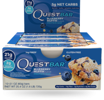 Батончики QuestBar Blueberry Muffin (12 батончиков)