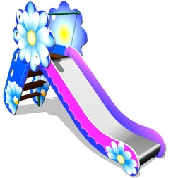 Детская горка Ромашка Г036 H=950 для игровых площадок, фото 1