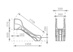 Скат KBT Bronco L1,7 H0,6 пластиковый для игровых площадок, фото 9