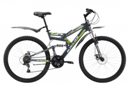 Велосипед Black One Hooligan FS 26 D серо-зеленый 18&quot;