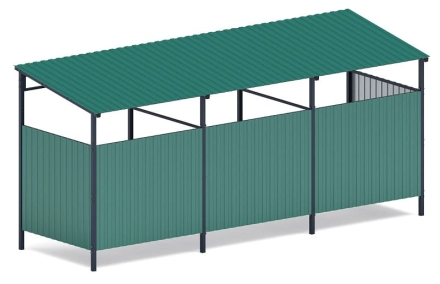 Навес контейнерной площадки для мусора (3 секции) МФ 55.02.03.3-01, фото 4