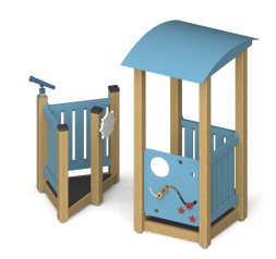 Домик ПСL-10 со штурвалом для детской площадки