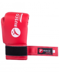 Перчатки боксерские Rusco 8oz, к/з, красные, фото 3