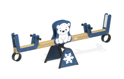 Качели-балансир Зимний Мишка КБ-30.1 для игровой площадки