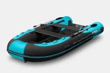 Gladiator RIB 420 AL Черно-бирюзовый моторная лодка ПВХ Жесткое дно (морской алюминий), киль