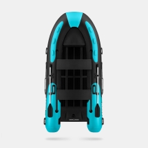 Gladiator RIB 420 AL Черно-бирюзовый моторная лодка ПВХ Жесткое дно (морской алюминий), киль