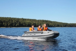 Моторная лодка ПВХ Фрегат 350 F Серый с фальшбортом, фото 8