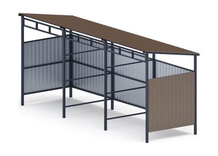 Навес контейнерной площадки для мусора (3 секции) МФ 55.02.03.3-02, фото 2