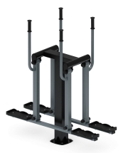 Двойные лыжи (серый) - Уличный тренажер - СТ 009-13.И1