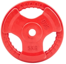 Диск обрезиненный ZSO цветной 3 HANDLE D-26,  5 кг
