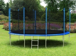 Батут с защитной сеткой (лестница в комплекте) Diamond Fitness Internal 16ft (488 см), фото 2