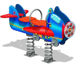 Качалка на пружине Аэроплан У1 КЧ083 для детской площадки