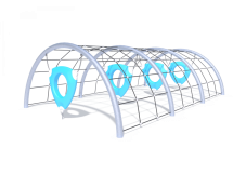 УК 7.911.11 Флекс гимнастический тунель цинк УК 7.911.11 Флекс гимнастический тунель цинк