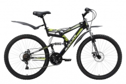 Велосипед Black One Hooligan Fs Disc черно-зеленый 17&quot;