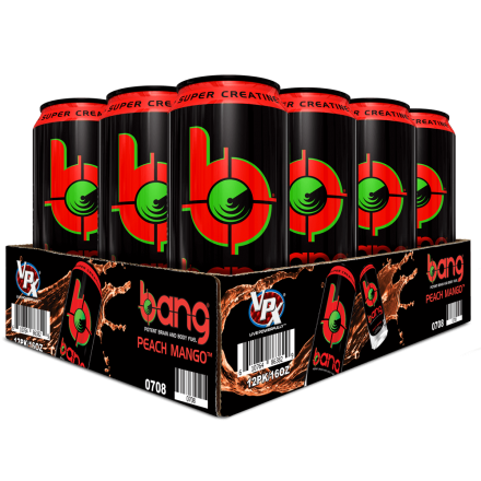 Энергетический напиток &quot;БЭНГ&quot; Персик-манго VPX BANG 473мл Peach Mango , фото 2