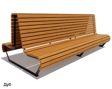 Скамейка уличная Геленджик, Сосна 1,2 м, фото 2