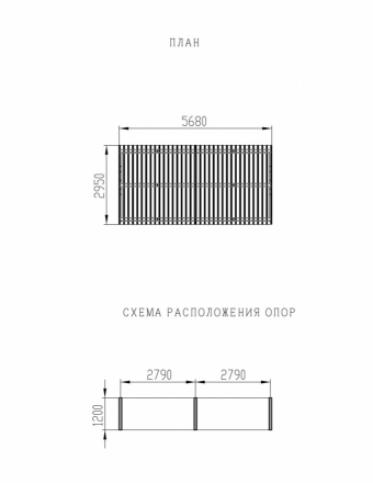 Пергола Тенёк без поликарбоната, фото 6