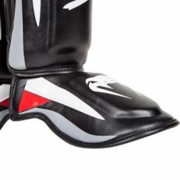 Щитки Venum &quot;Elite&quot; Standup Shinguards - Black/Red/Grey, фото 2