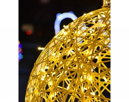 Светящаяся фигура Ёлочная игрушка на раме (диаметр 1,2 м), фото 2