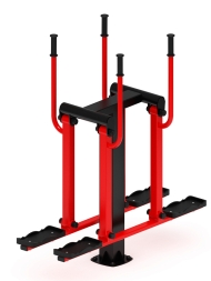 Двойные лыжи (красный) - Уличный тренажер - СТ 009-11, фото 4