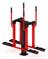 Двойные лыжи (красный) - Уличный тренажер - СТ 009-11, фото 1